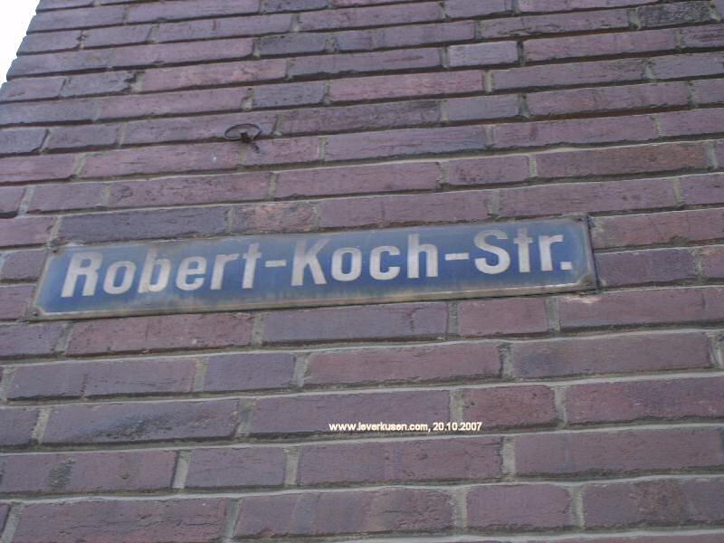 Foto der Robert-Koch-Straße: Straßenschild Robert-Koch-Str.