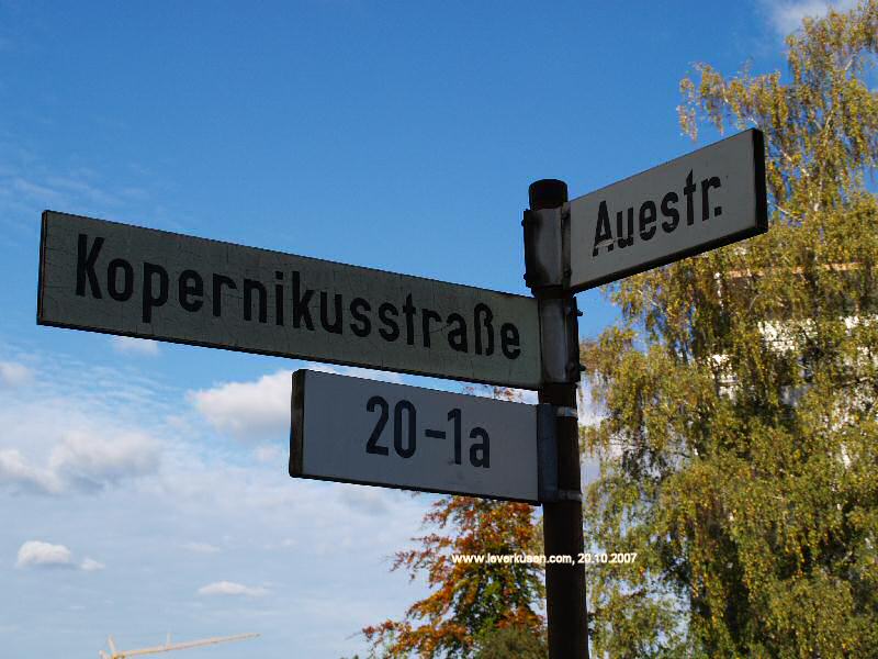 Foto der Kopernikusstr.: Straßenschild Kopernikusstr.