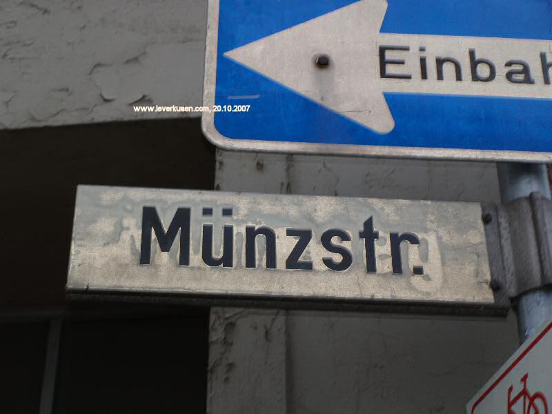 Foto der Münzstr.: Straßenschild Münzstr.
