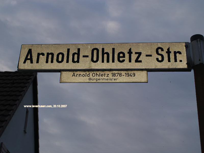 Foto der Arnold-Ohletz-Str.: Straßenschild Arnold-Ohletz-Str.