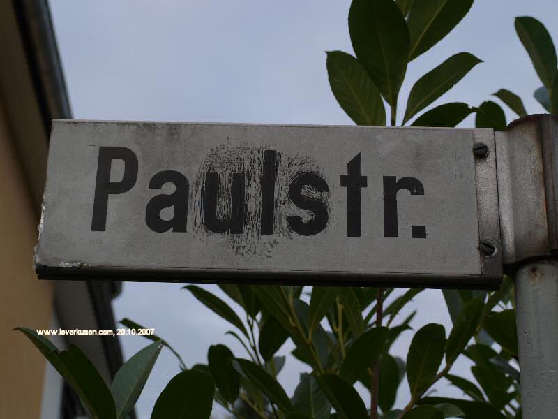 Foto der Paulstr.: Straßenschild Paulstr.
