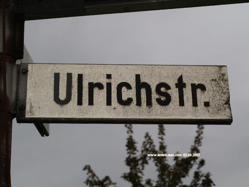 Foto der Ulrichstr.: Straßenschild Ulrichstr.