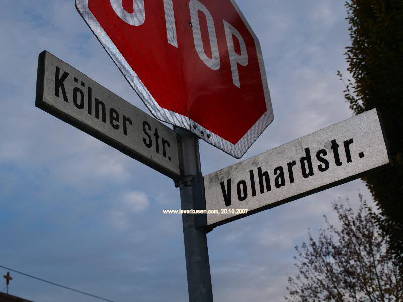 Foto der Volhardstr.: Straßenschild Volhardstr.