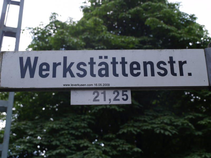Werkstättenstr., Straßenschild