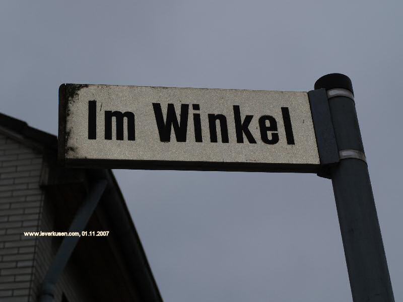 Foto der Im Winkel: Straßenschild Im Winkel