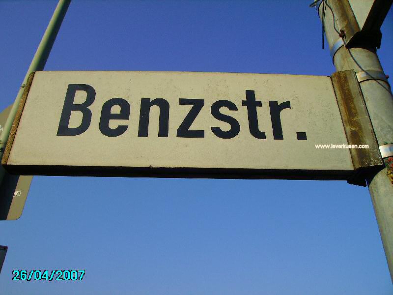 Foto der Benzstr.: Straßenschild Benzstraße
