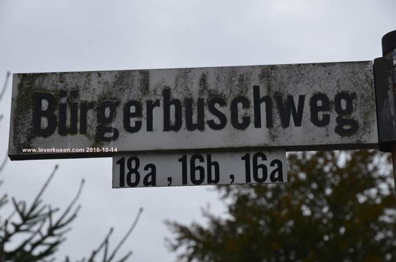 Bürgerbuschweg, Schild