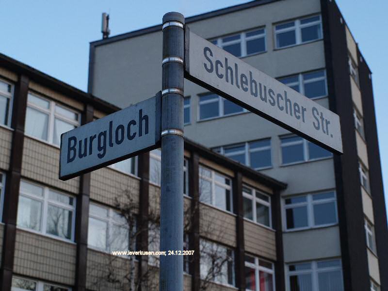 Foto der Burgloch: Straßenschild Burgloch