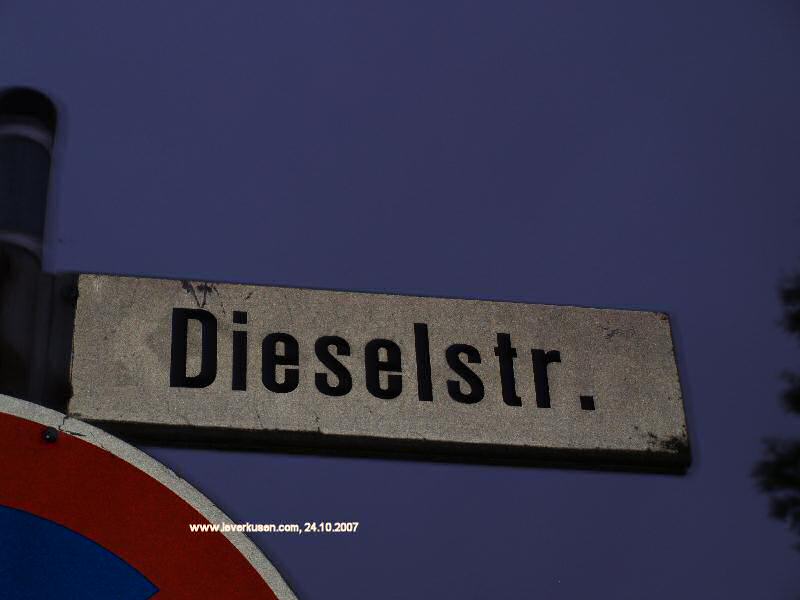 Foto der Dieselstr.: Straßenschild Dieselstr.