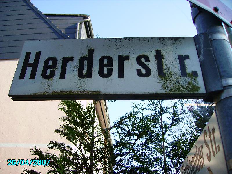 Straßenschild Herderstraße