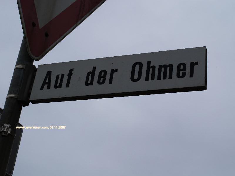 Foto der Auf der Ohmer: Straßenschild Auf der Ohmer