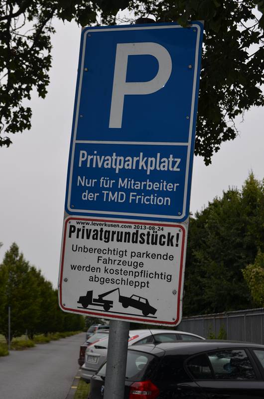 Textar, Parkplatz-Schild