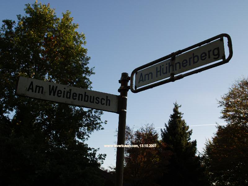 Foto der Am Weidenbusch: Straßenschild Am Weidenbusch