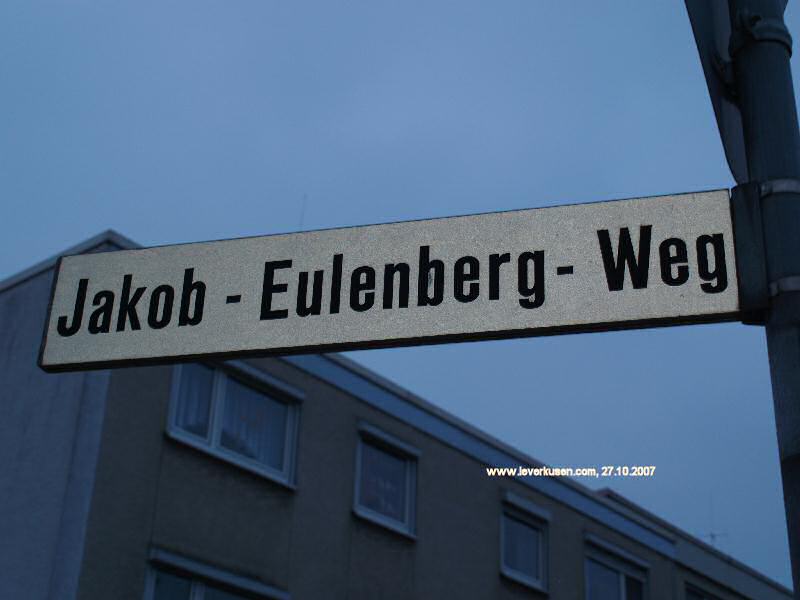 Foto der Jakob-Eulenberg-Weg: Straßenschild Jakob-Eulenberg-Weg Foto der Jakob-Eulenberg-Weg: Straßenschild Jakob-Eulenberg-Weg