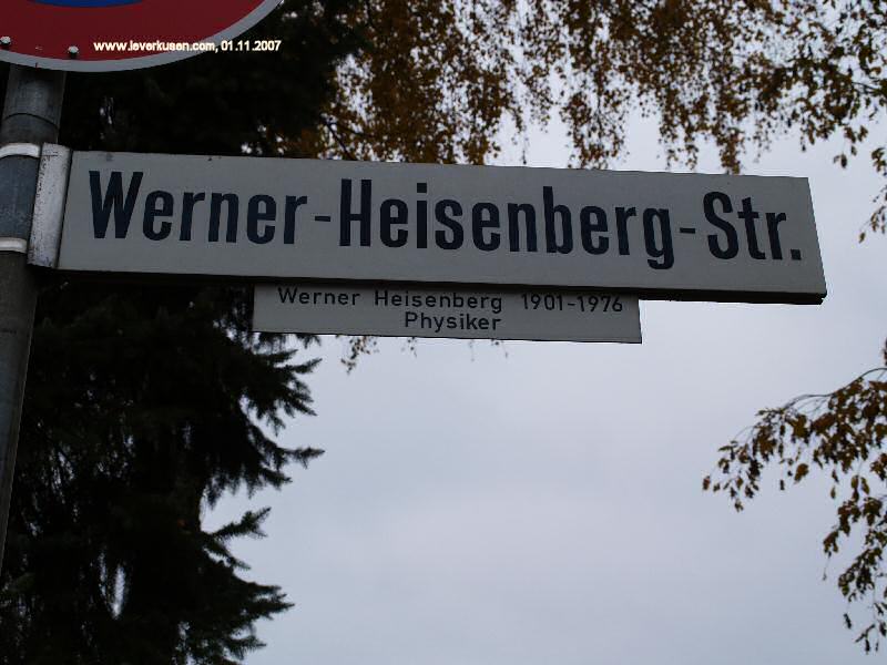 Foto der Werner-Heisenberg-Str.: Straßenschild Werner-Heisenberg-Str.