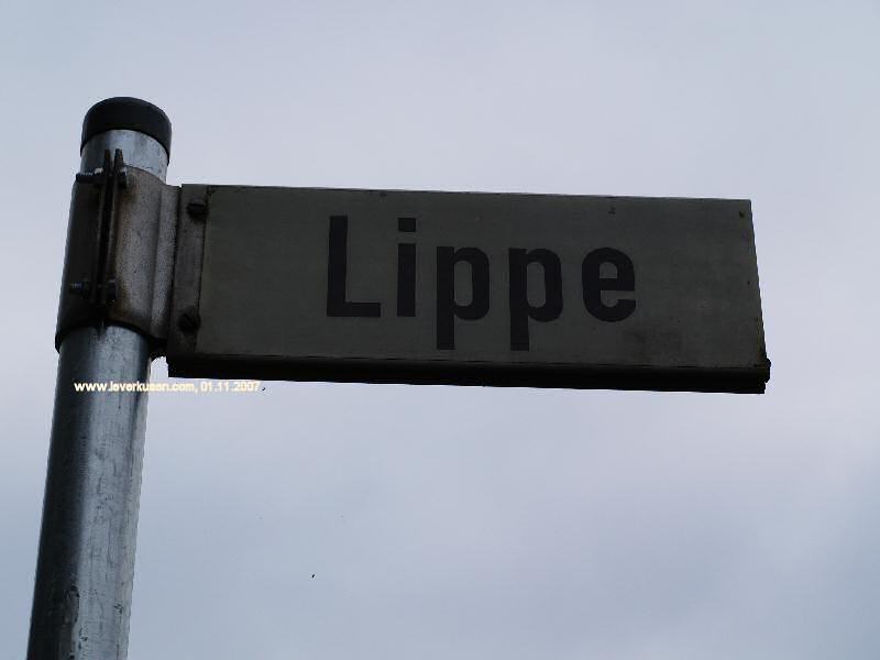 Foto der Lippe: Straßenschild Lippe