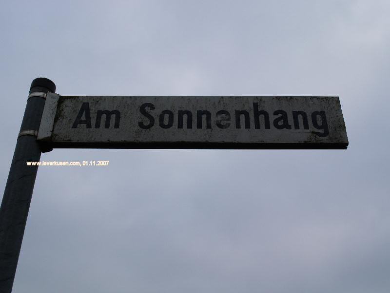 Foto der Am Sonnenhang: Straßenschild Am Sonnenhang