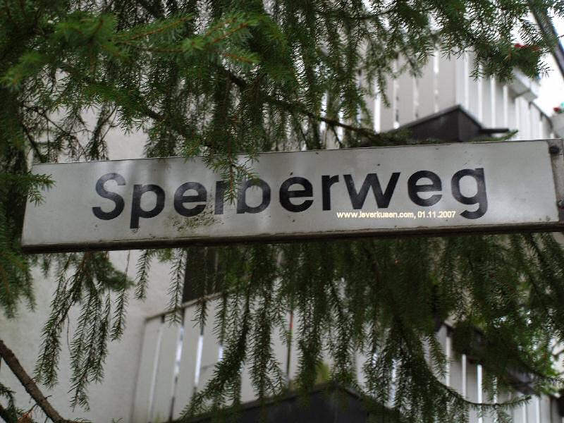 Foto der Sperberweg: Straßenschild Sperberweg