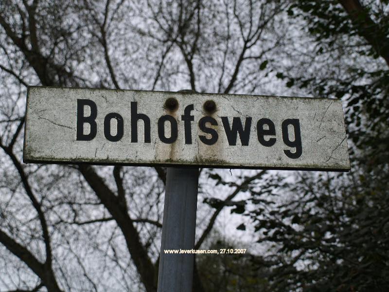Straßenschild Bohofsweg