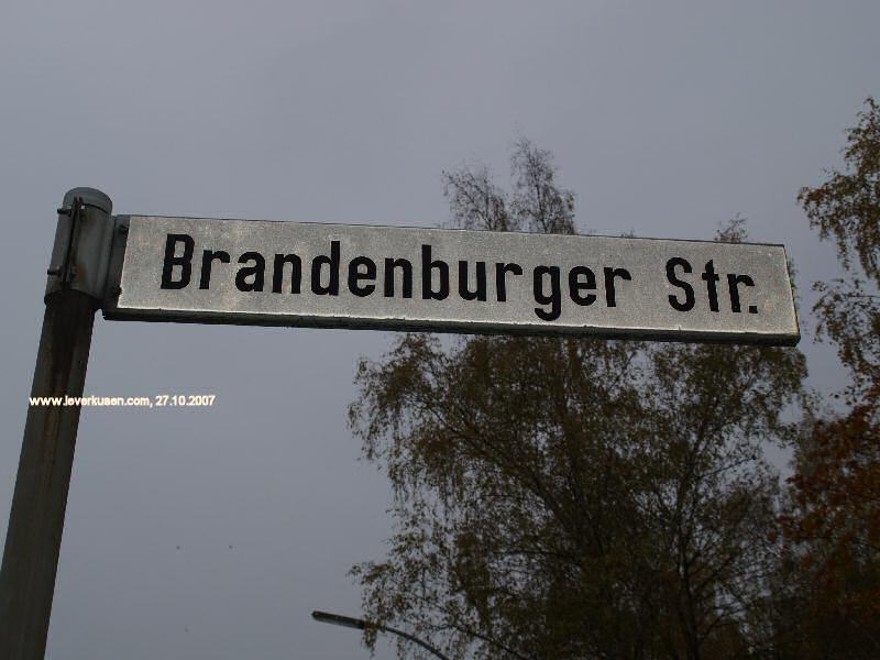 Foto der Brandenburger Str.: Straßenschild Brandenburger Str.