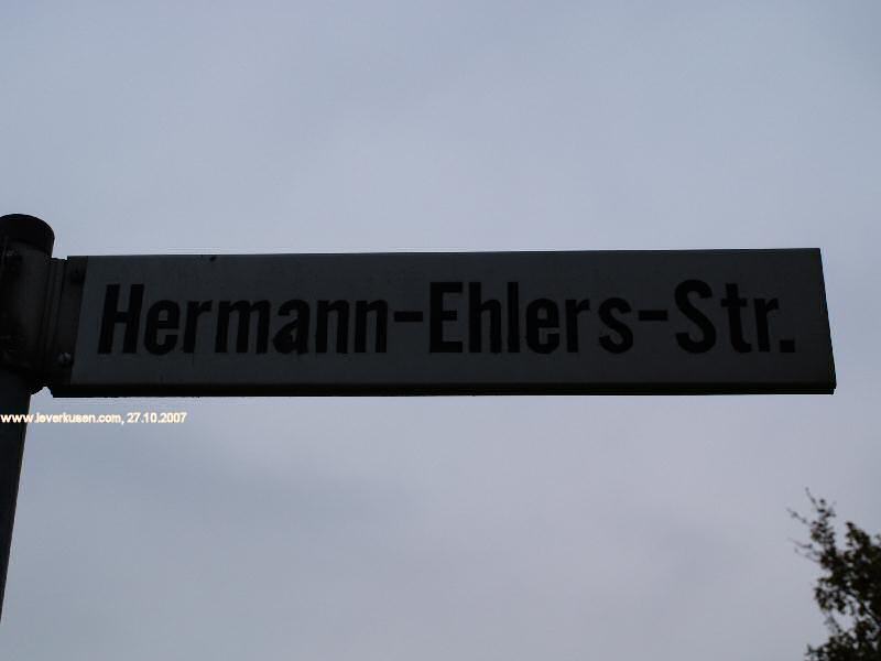 Foto der Hermann-Ehlers-Str.: Straßenschild Hermann-Ehlers-Str.