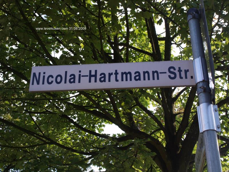 Foto der Nicolai-Hartmann-Str.: Straßenschild Nicolai-Hartmann-Straße
