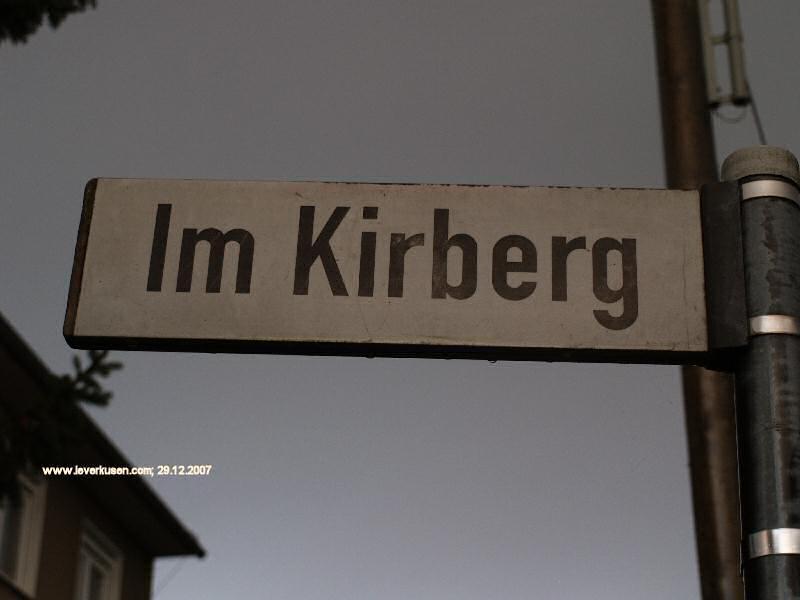 Straßenschild Im Kirberg