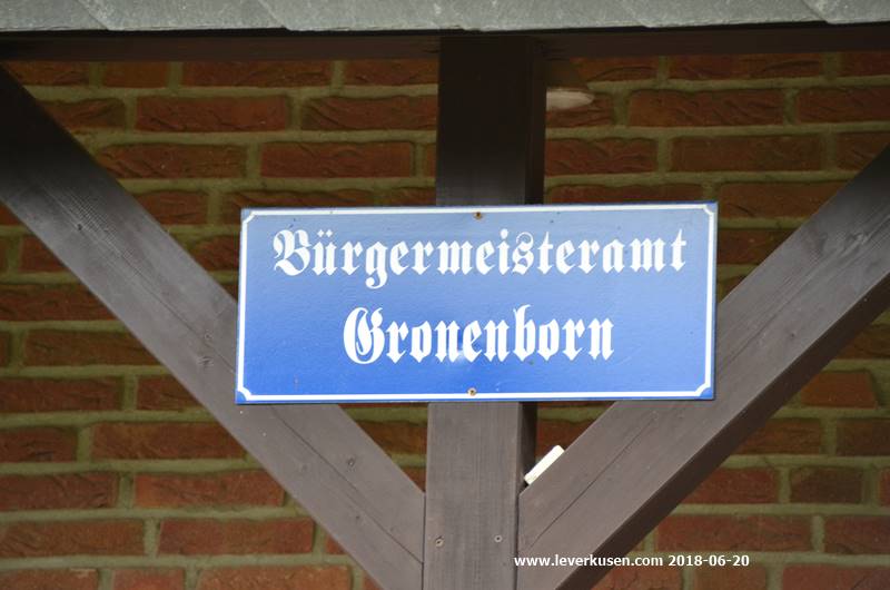 Bürgermeisteramt Gronenborn, Schild