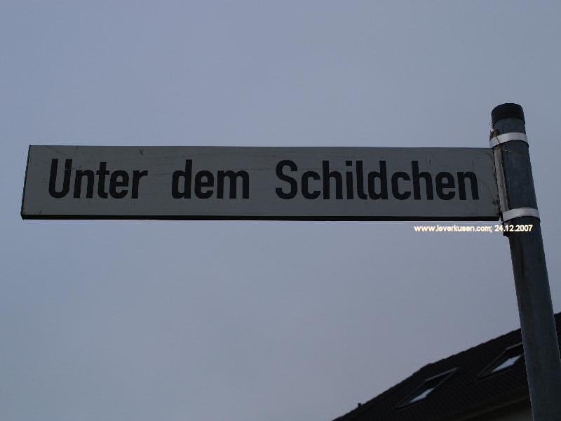 Foto der Unter dem Schildchen: Straßenschild Unter dem Schildchen