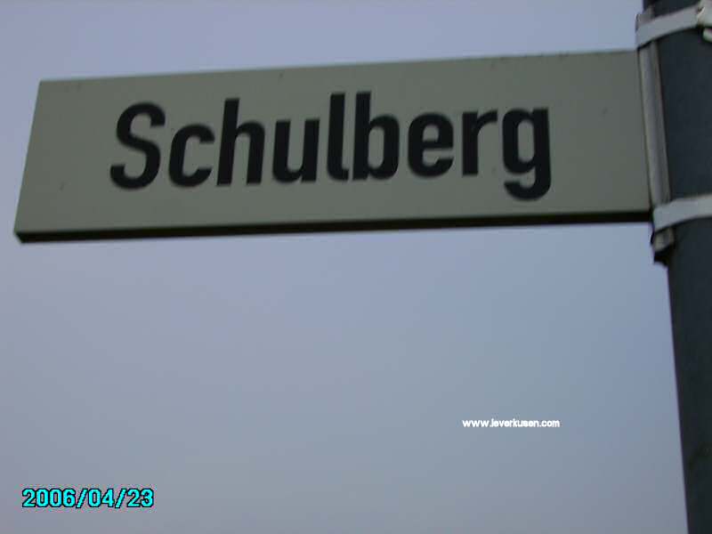 Foto der Schulberg: Straßenschild Schulberg
