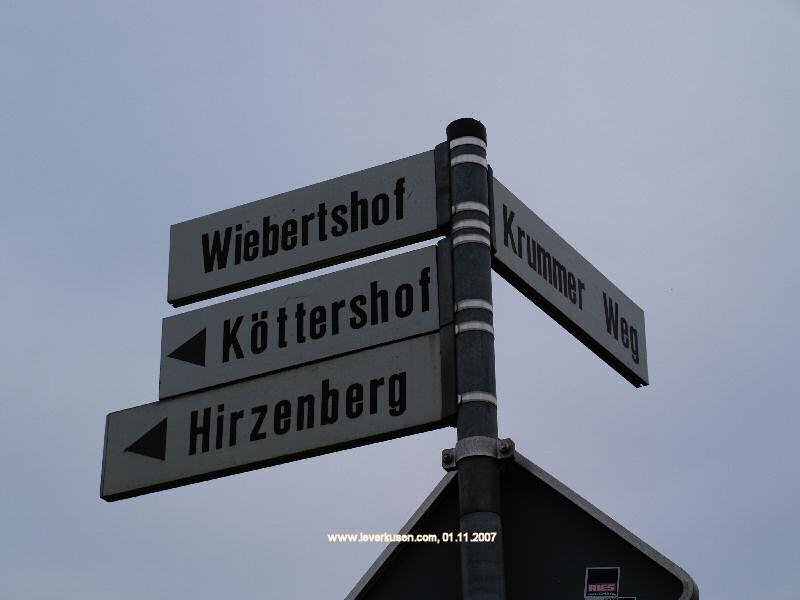 Foto der Krummer Weg: Straßenschild Krummer Weg