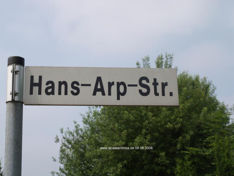 Foto der Hans-Arp-Str.: Straßenschild Hans-Arp-Straße
