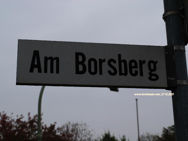 Straßenschild Am Borsberg