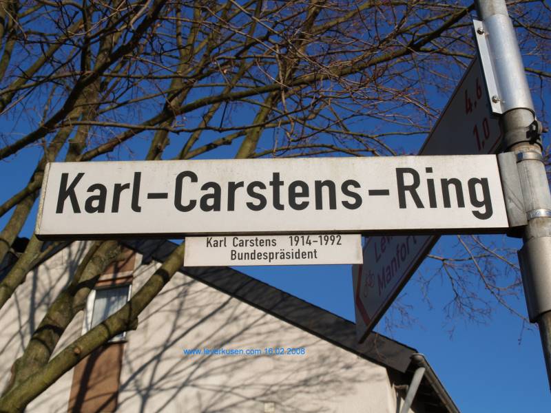Straßenschild Karl-Carstens-Ring
