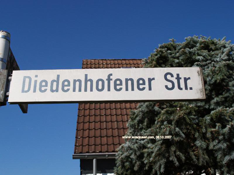 Foto der Diedenhofener Str.: Straßenschild Diedenhofener Str.