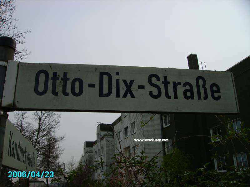 Foto der Otto-Dix-Str.: Straßenschild Otto-Dix-Straße