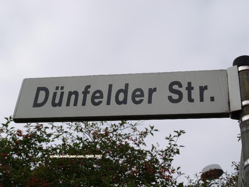Straßenschild Dünfelder Str.