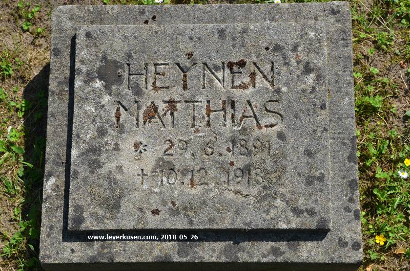 Kriegsgrab Matthias Heynen