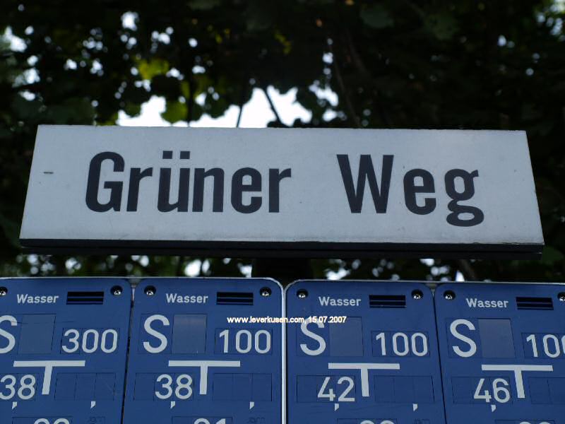 Foto der Grüner Weg: Straßenschild Grüner Weg