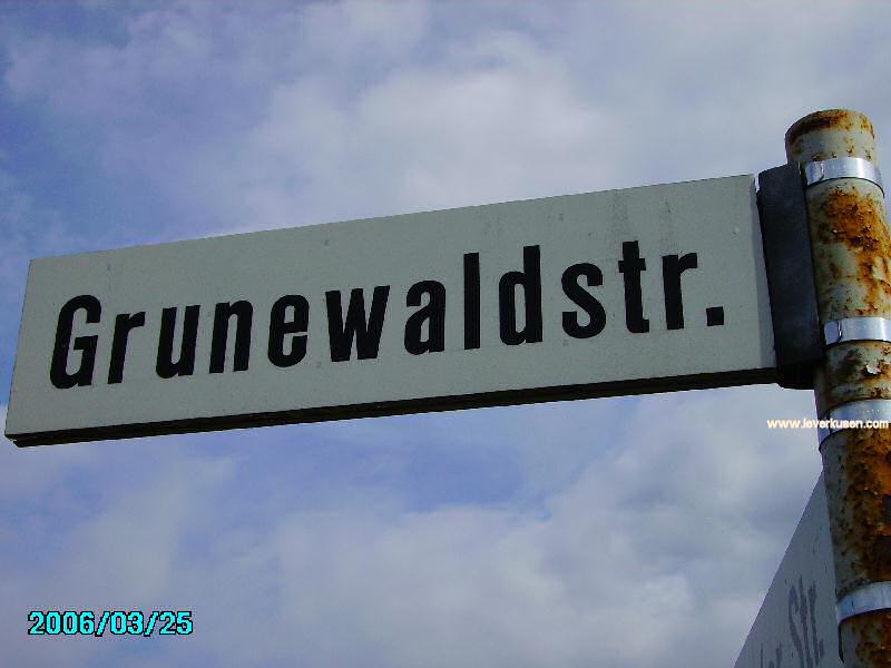 Foto der Grunewaldstr.: Straßenschild Grunewaldstr.