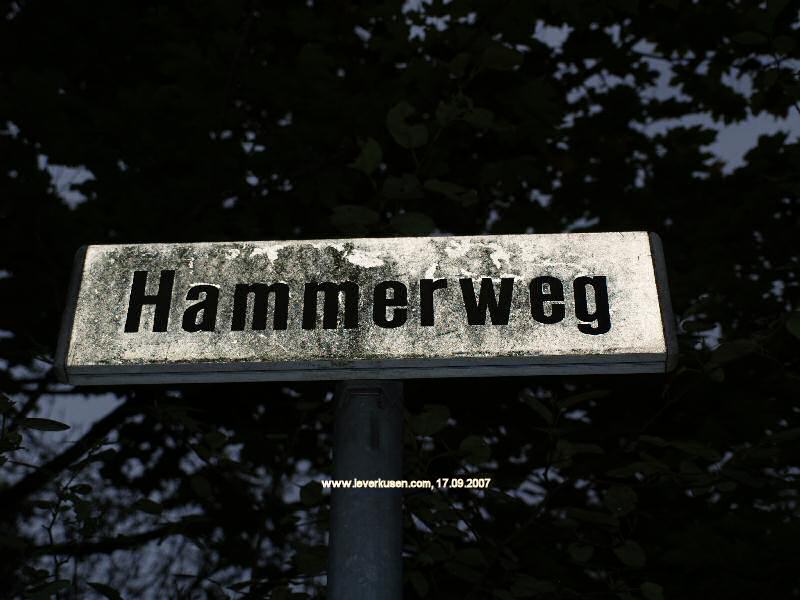 Foto der Hammerweg: Straßenschild Hammerweg