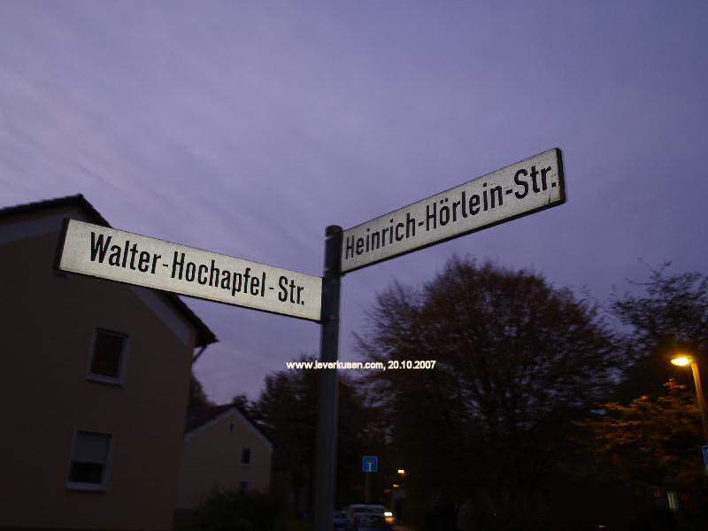 Foto der Walter-Hochapfel-Str.: Straßenschild Walter-Hochapfel-Str.