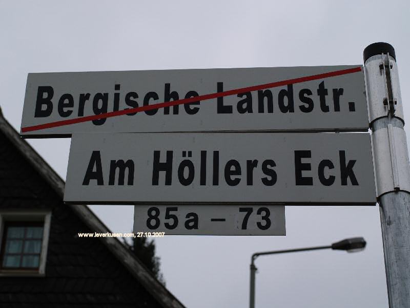 Straßenschild Am Höllers Eck