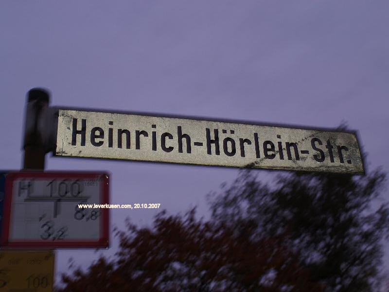 Foto der Heinrich-Hörlein-Str.: Straßenschild Heinrich-Hörlein-Str.