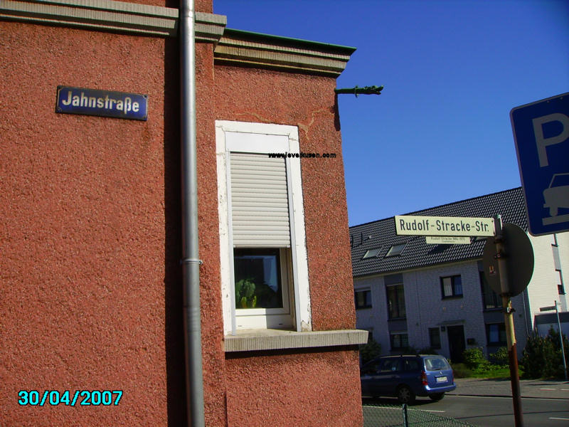 Straßenschild ehemalige Schlebuscher Jahnstr.