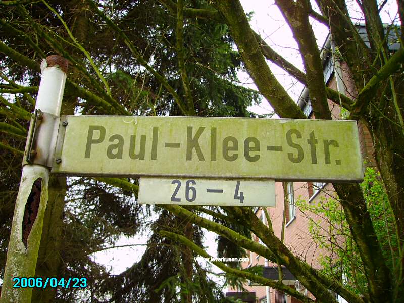 Foto der Paul-Klee-Str.: Straßenschild Paul-Klee-Straße