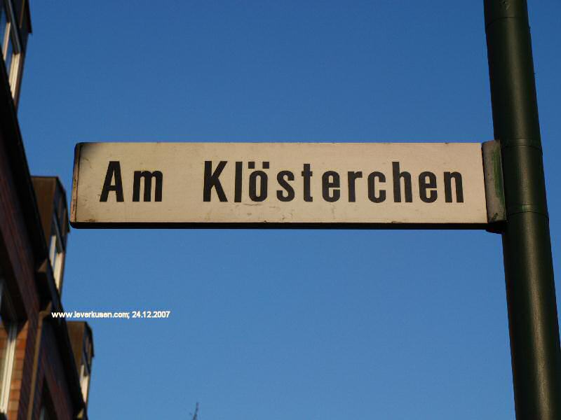 Foto der Am Klösterchen: Straßenschild Am Klösterchen