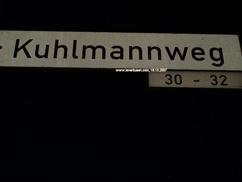 Foto der Kuhlmannweg: Straßenschild Kuhlmannweg