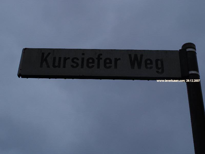 Foto der Kursiefer Weg: Straßenschild Kursiefer Weg