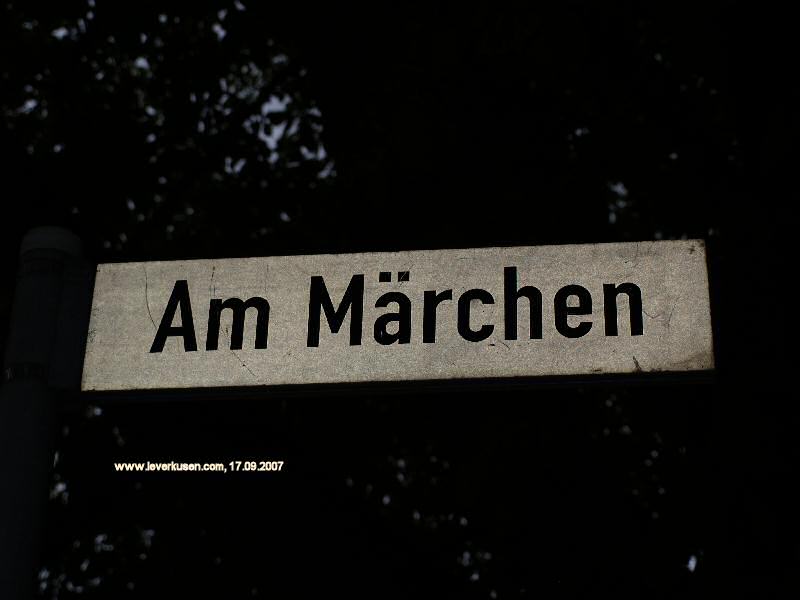 Foto der Am Märchen: Straßenschild Am Märchen